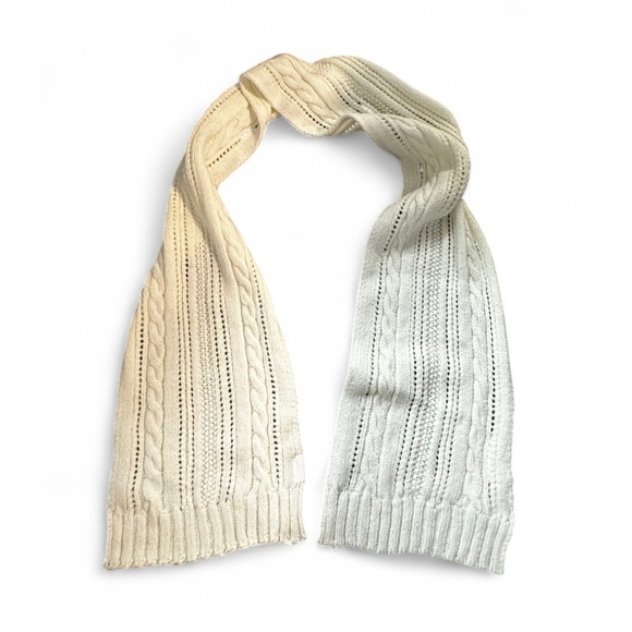 DKNY Cream Knit Scarf and Beanie Set NEW in Box OS Cream color - Picture 3 of 7